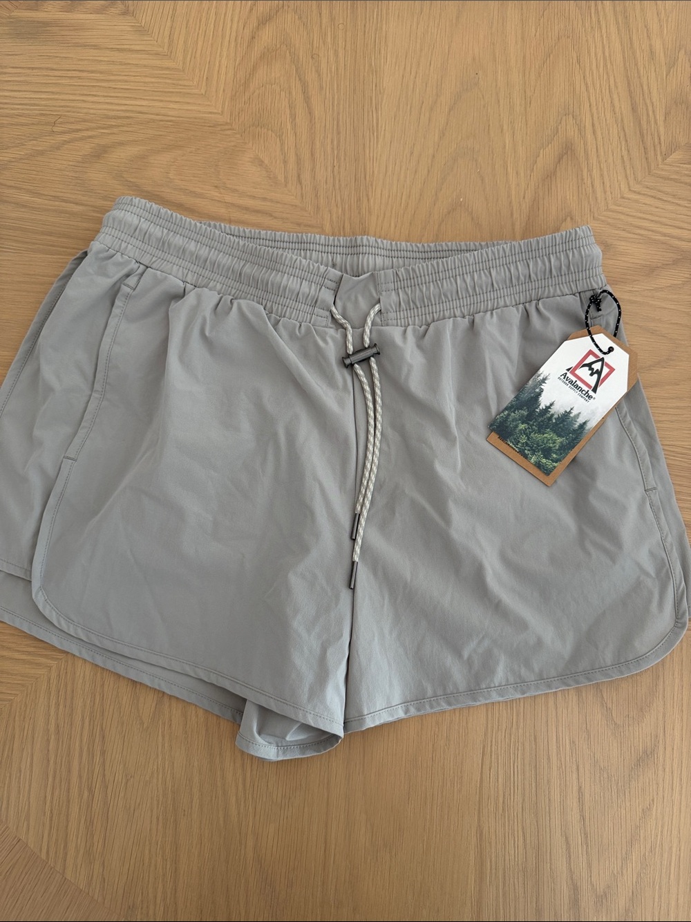 Avalanche Light Gray Women's Athletic Shorts with Drawstring